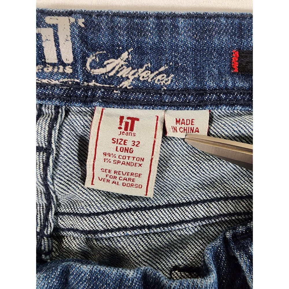 !iT Jeans Hottie Y2k Flare Women 32 Long Bootcut Blue Medium Wash Stretch Denim - Picture 6 of 10